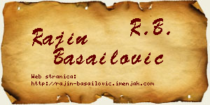 Rajin Basailović vizit kartica